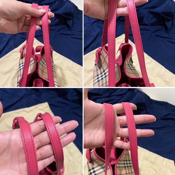 NWT Authentic Burberry Haymarket Small Canter Panel Tote w/Bows - Picture 7 of 16